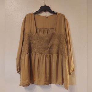 Cato Golden Tan Ladies Plus Size Top